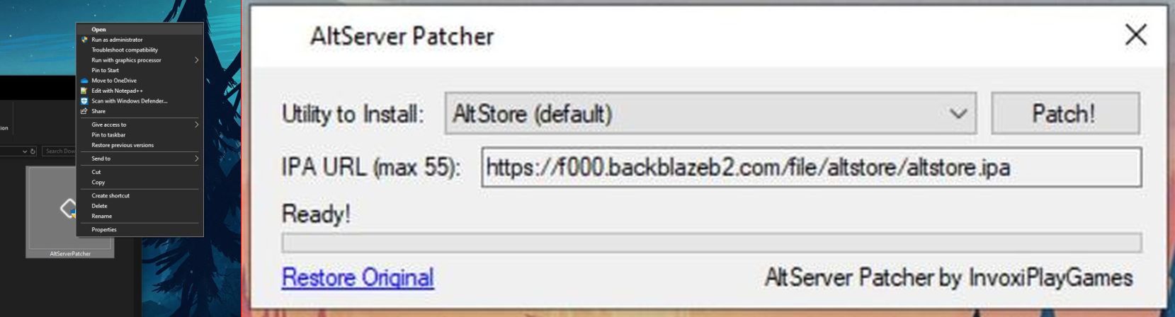 Патчер atikmdag patcher 1.4 14. Альт сервер. Как выглядит altserver. Altserver не работает. Sideloadly как установить IPA.