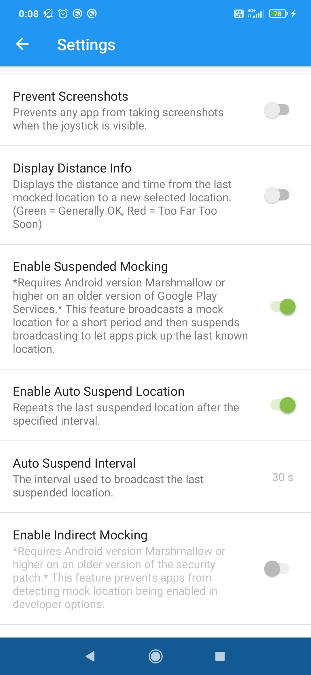 android/GPS Settings